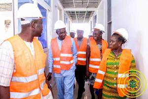 Inspection of New Building Site with Hon. Kojo Appiah-Kubi Chiarperson of the Parliamentarian Committee on Gender & Children